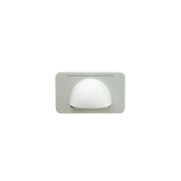 Cable Wholesale Brush Style Cable Pass-Through Wall Plate Insert with half-moon cover, single gang, white 301-6001 - main